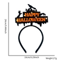 Detail view of Happy Halloween LED headband with 16cm by 24cm size and weight parameters - Crow Ghost Hand
