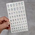 Sparkling AB iridescent teardrop face gems for music festival eye makeup and decoration - Laser Waterdrop Stickers