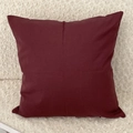 Minimalist square wine red sofa pillow cover on white textured plush carpet - Wine Red (Without Insert)