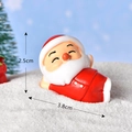 Miniatur Weihnachtsmann Figur für DIY Weihnachtliche Landschaften, 3,8 cm Länge Dekoration - Nr. 5 Liegender Weihnachtsmann