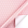 Pink floral wrapping paper with tiny red flowers and white dots for DIY gift packaging - Style 2 (Pink Floral)