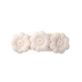 Barrette à cheveux faite main marguerite blanc crème avec trois accents floraux 3D - Blanc Crème Style 1