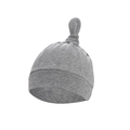Newborn knotted baby hat in light grey soft cotton knit fabric for infants - Grey Hat
