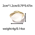 Gold plated stainless steel moonstone ring with pear-shaped teardrop gemstone - Adjustable Open / Gold White Teardrop Zirconia