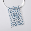 3D selbstklebender Nagelsticker mit dunkelblauen Blumenmustern, Modell S-100F - Blaues Geprägtes Blumenmuster (S-100F-新浮雕)