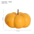 Decoración moderna de calabaza amarilla de cerámica mate para un interior creativo - Calabaza grande (Amarillo dorado)