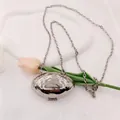 Chique zilveren ovale metalen mini-tas met dunne ketting en gepolijste afwerking - Zilver