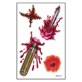 Halloween temporary tattoo sheet featuring realistic bloody wounds and scars WS-K17 - WS-K17