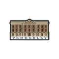 Spilla in smalto con architettura della tenuta di Pemberley e dettagli classici - Stile Casa Pemberley(QHXZ2326)