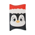 Christmas penguin pillow candy box with red hat design on kraft paper packaging - Penguin