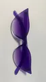 Translucent purple cat eye sunglasses with exaggerated winged frames and retro style - Gradient Purple