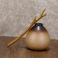 Forcina per capelli in legno di sandalo verde fatta a mano, design a ramo a Y naturale - Sandalo verde Corno di drago
