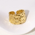 Gold Wide Hammered Irregular Style (JR417-G7)