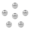 Perles rondes 8mm trou 2mm (20 pcs/sachet) / Acier
