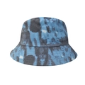 Blue and black abstract tie-dye bucket hat in canvas fabric for sun protection - One Size / 05 Tie-Dye Dark Blue Gray