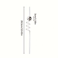 Pink mosaic disco ball drinking straw with spiral design for party decor, 26.5cm length - Silver Ball + Transparent Straw