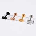 Infinity symbol labret studs set in black, rose gold, gold and silver stainless steel - Infinity