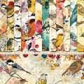 6x6 inch Birds on Branches paper pad, 160gsm heavyweight cardstock for DIY scrapbooking - R2542 24 Sheets