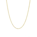 Dettaglio di una sottile catena per collana in acciaio inossidabile placcata oro 18k - Catena A O In Acciaio Al Titanio