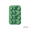 Green silicone Christmas mold with 12 cavities for gingerbread man and tree 20x13cm - 14-Cavity Christmas Mix