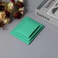 Vibrant green matte shipping envelopes in three assorted sizes for jewelry packaging - Tiffany Blue Sleeve / Round Base