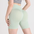 Short de yoga sans couture taille haute pour femme vert menthe avec effet push up - L / Bas / Vert menthe