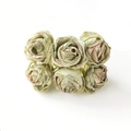 Artificial vintage dusty green and pink rose bouquet for DIY wedding home decoration - Green