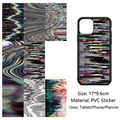 Glitch art style waterproof PVC sticker sheet for phone and tablet decor 17x9.6cm - Glitch Style