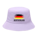 Lavender bucket hat with German flag and Deutschland text on premium cotton canvas - M / 8# Brushstroke Flag + Deutschland - Purple