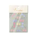 Detailed view of 5D embossed nail art stickers featuring macaron teddy bears and bows - 3D Embossed Colorful Bear Style (MS48)