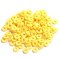 6mm bright yellow polymer clay disc beads for DIY jewelry and bracelet making crafts - 40g/Approx 1000pcs / Color 19 (Light Yellow)