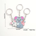 Detail view of koala wooden puzzle keychain with dimensions and weight measurements - Koala Family of Three Style 3