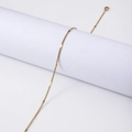 Elegant gold stainless steel link bracelet featuring decorative rectangular metal plates - 45+5cm / 1.8mm Embossed Curb Chain / Gold