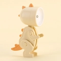 Cute dinosaur shaped mini LED night light in cream and orange with adjustable limbs - Dinosaur Mini Night Light (LD17) / Beige