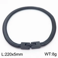 Schwarzes Edelstahl-Schlangenkettenarmband 220mm Länge und 5mm Breite für Damen und Herren - Armband (KB170157-KFC) / Schwarzes Armband