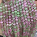 Rosa und grüne Katzenaugenstein-Perlen mit Farbverlauf für DIY-Schmuckherstellung - 10mm/ca. 38 Perlen / Rosa und grüner Katzenaugenstein