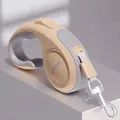 Kimpets automatic retractable champagne gold pet leash with 3m nylon tape and soft grip - Champagne Gold / 3M