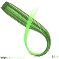 Vibrant gradient green synthetic hair extension piece in fluorescent 68H style - Fluorescent Green Gradient (68H)