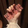 Sparkly reddish brown nail polish stickers with glitter finish model BB-084 - Reddish Brown Fine Shimmer Style (SS-084)