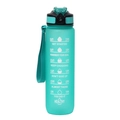 Borracce sportiva 1000ml turchese con indicatori temporali e finitura opaca - Verde