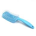 Spazzola ergonomica azzurra con design forato per un'asciugatura rapida dei capelli - Spazzola traforata piatta quadrata (C1W4H)