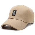 Khaki baseball cap featuring premium golf embroidery and breathable knit texture - One Size / Khaki
