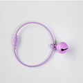 Purple candy-colored wire keyring with a small bell for DIY macaron bag charms - Purple