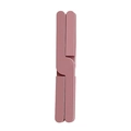 Pink foldable silicone trivet in collapsed state for space-saving kitchen storage - Lotus Pink