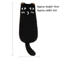 Gatto nero di peluche per cani con ricami, gioco da masticare sonoro, misura 16x5cm - Gatto in Lino Nero