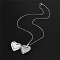 Collana con medaglione a cuore in argento con incisione Te Amo e rilievo interno - Incisione TE AMO / 50cm / Color Acciaio