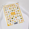 Autocollants à ongles style japonais avec fleurs de marguerite et papillons colorés - Jardin Champêtre (TS-3216)