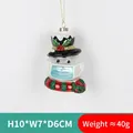 Christmas snowman head ornament with light blue mask and glittery red and green scarf - Snowman Wearing Mask