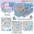 Laboratory Closet DIY Scene Sticker Set with 1 Scene Card and 3 PET Stickers - Laboratory Wardrobe (My Small House Series 21)