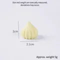 Miniature beige garlic dessert decoration, resin material, size 2.1x2cm and weight 5g - Yellow